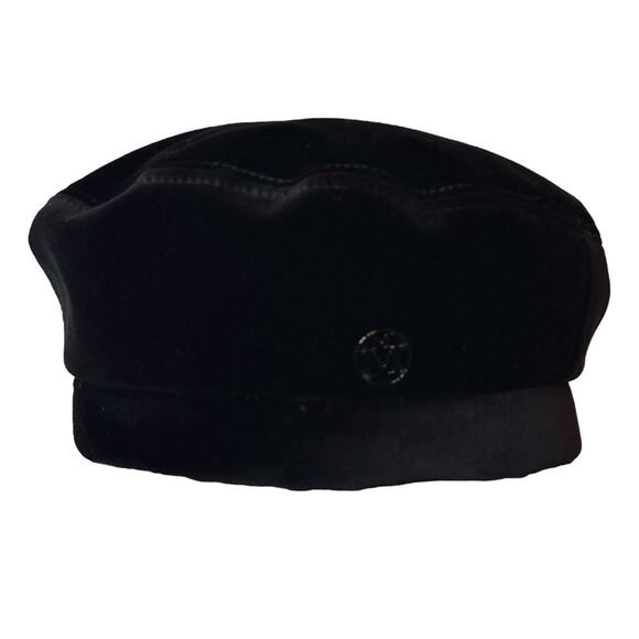 Maison Michel Paris New Billy Black Velvet Beret size M 58 cm Designer Hat main image 6